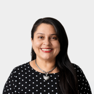Front photograph of Professor Mayut Delgado